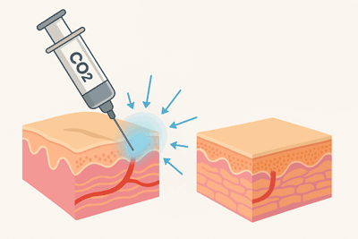 کربوکسی تراپی برای جوانسازی پوست با دستگاه Carbo+